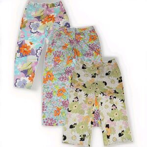 Vintage Talbots Bundle Of 3 Colorful Floral Linen / Cotton Capri Cropped Pants